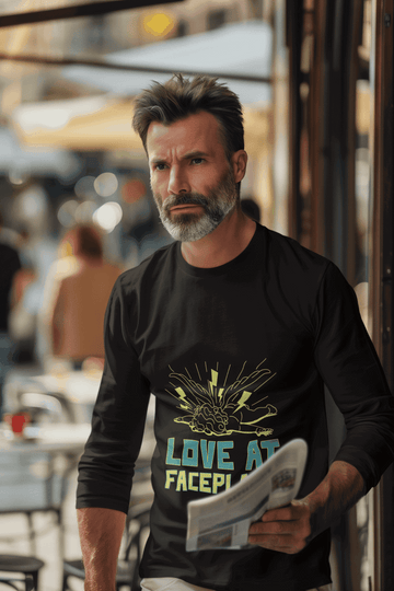 Faceplant Male Round Neck Full Sleeve T-shirt - Lyssian