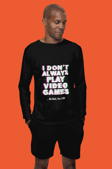 Video Game Male Round Neck Full Sleeve T-shirt - Lyssian