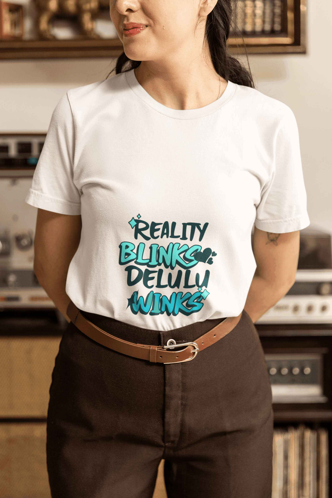 Blinks and Winks Women's Round Neck Half Sleeve T-shirt