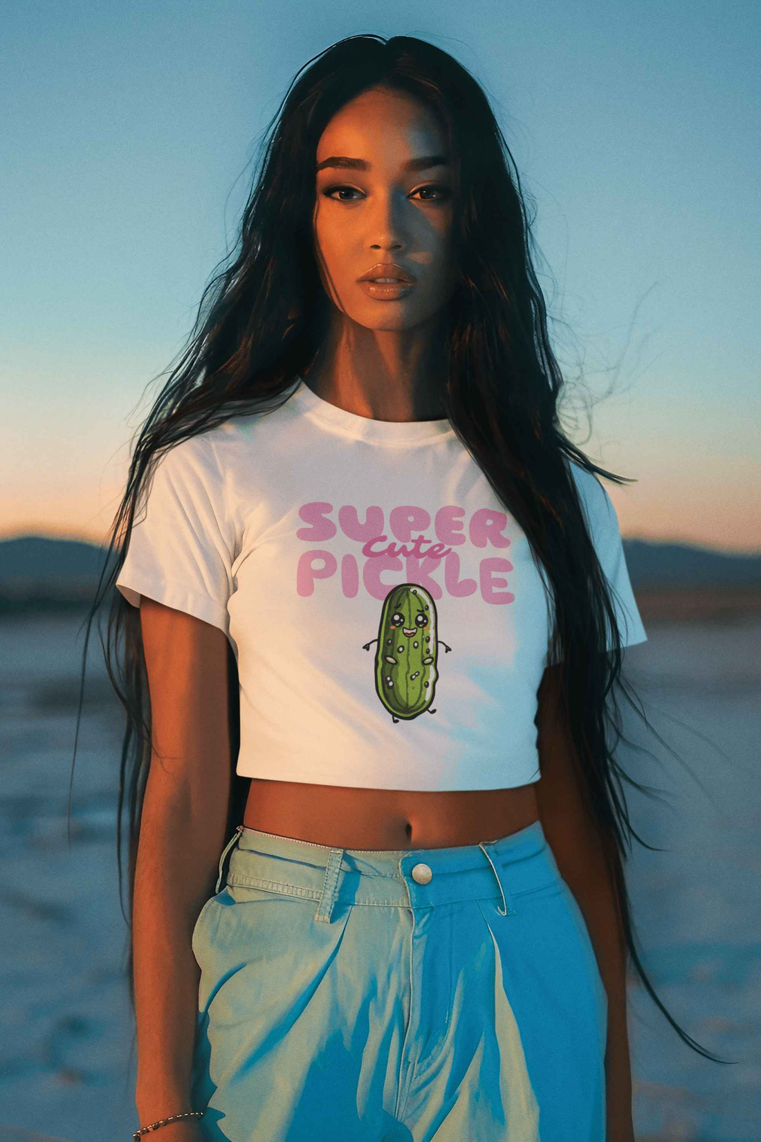 Cute Pickle Women's Crop Top