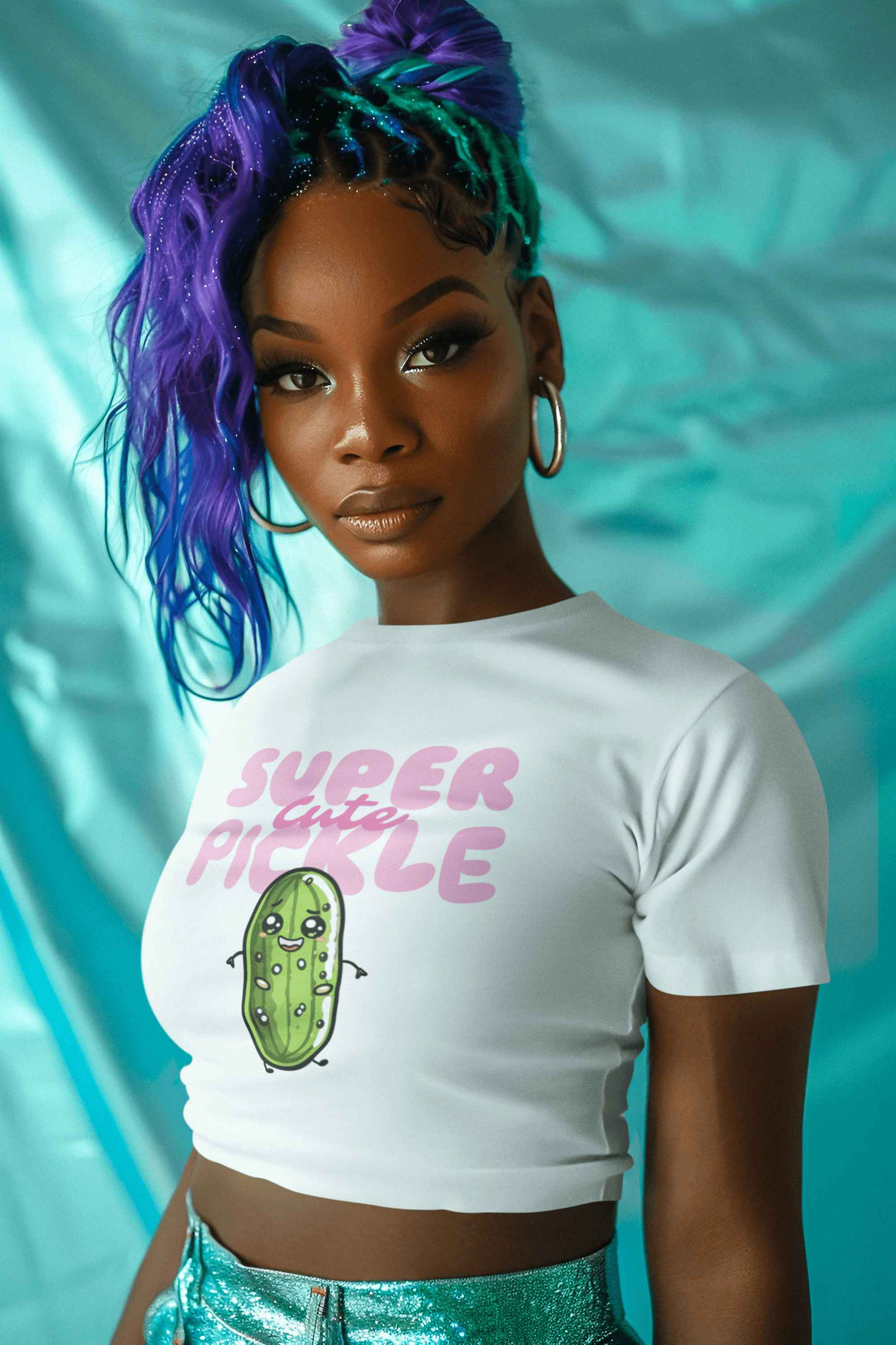 Cute Pickle Women's Crop Top