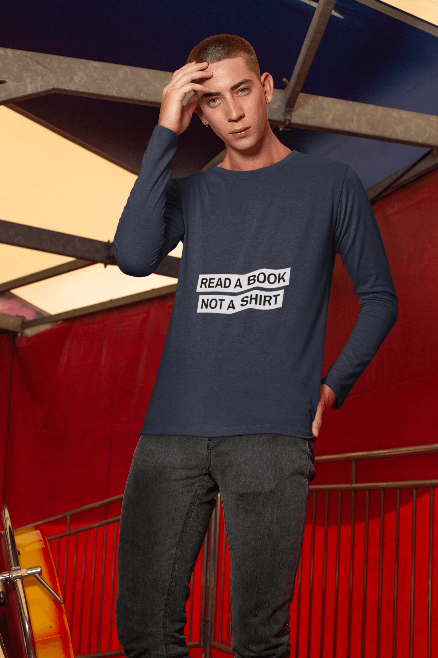Read Male Round Neck Full Sleeve T-shirt - Lyssian