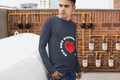 Burning Heart Men's Round Neck Full Sleeve T-shirt - Lyssian