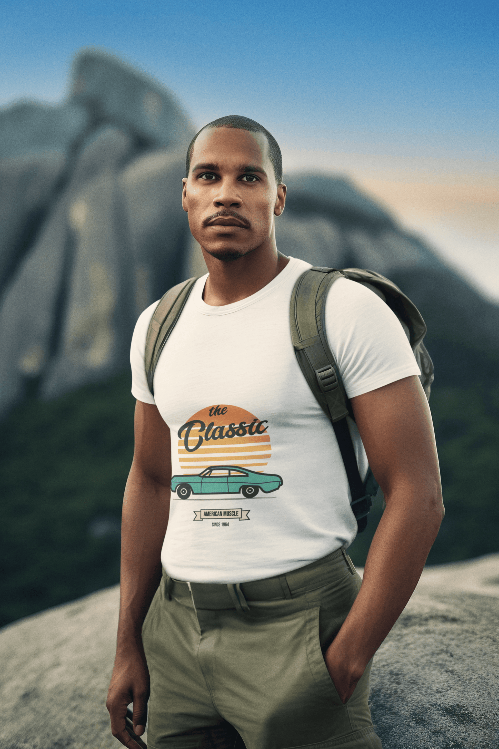 American Muscle Male Round Neck Half Sleeve T-shirt - Lyssian