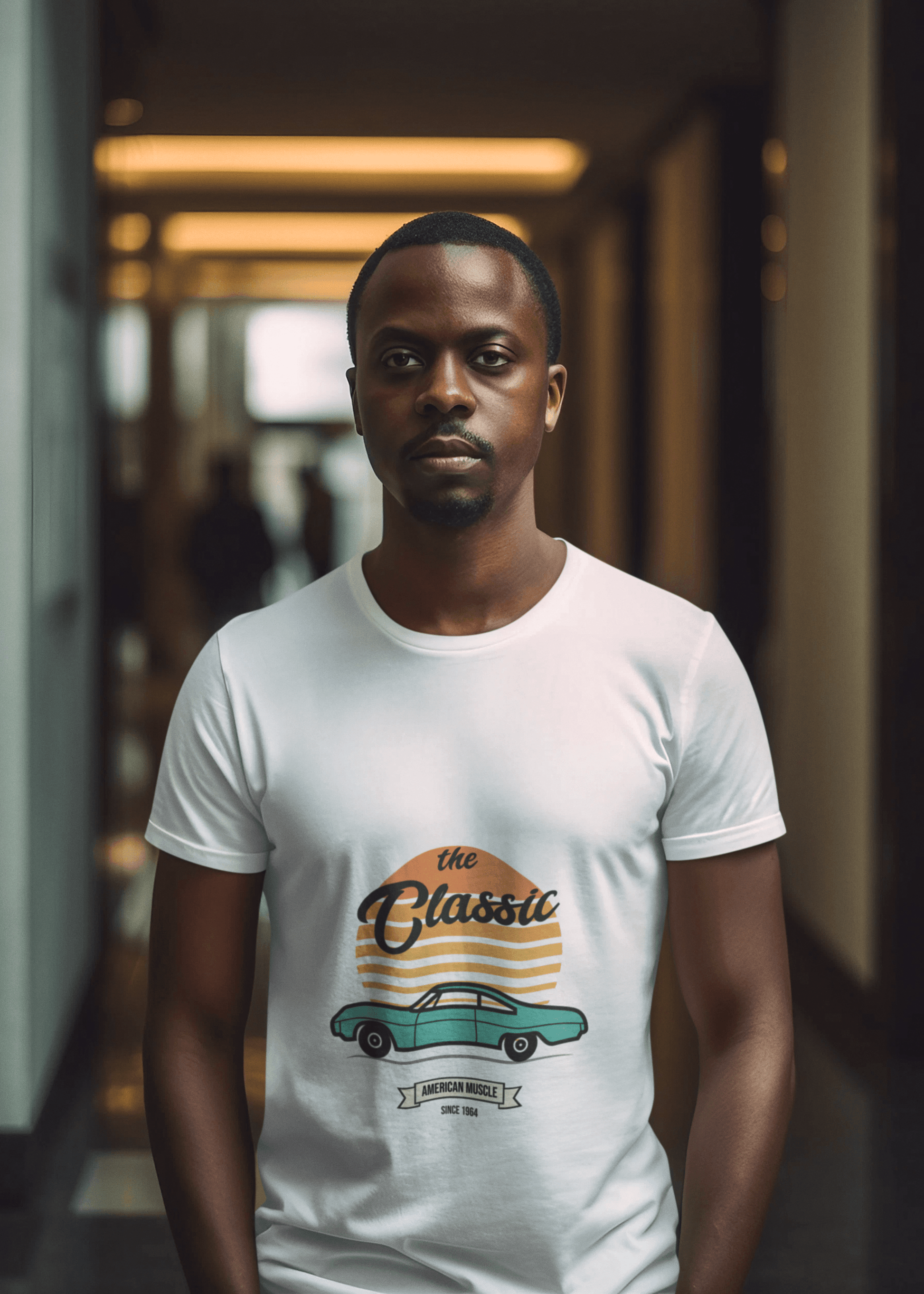 American Muscle Male Round Neck Half Sleeve T-shirt - Lyssian