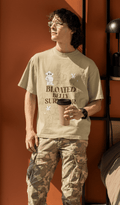 Bloated Tummy Men's Oversized T-shirt - Lyssian