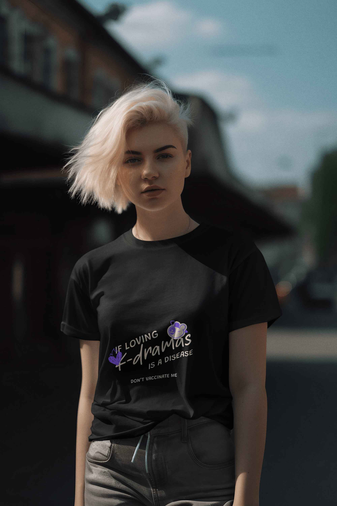 Drama Lover Women's Round Neck Half Sleeve T-shirt