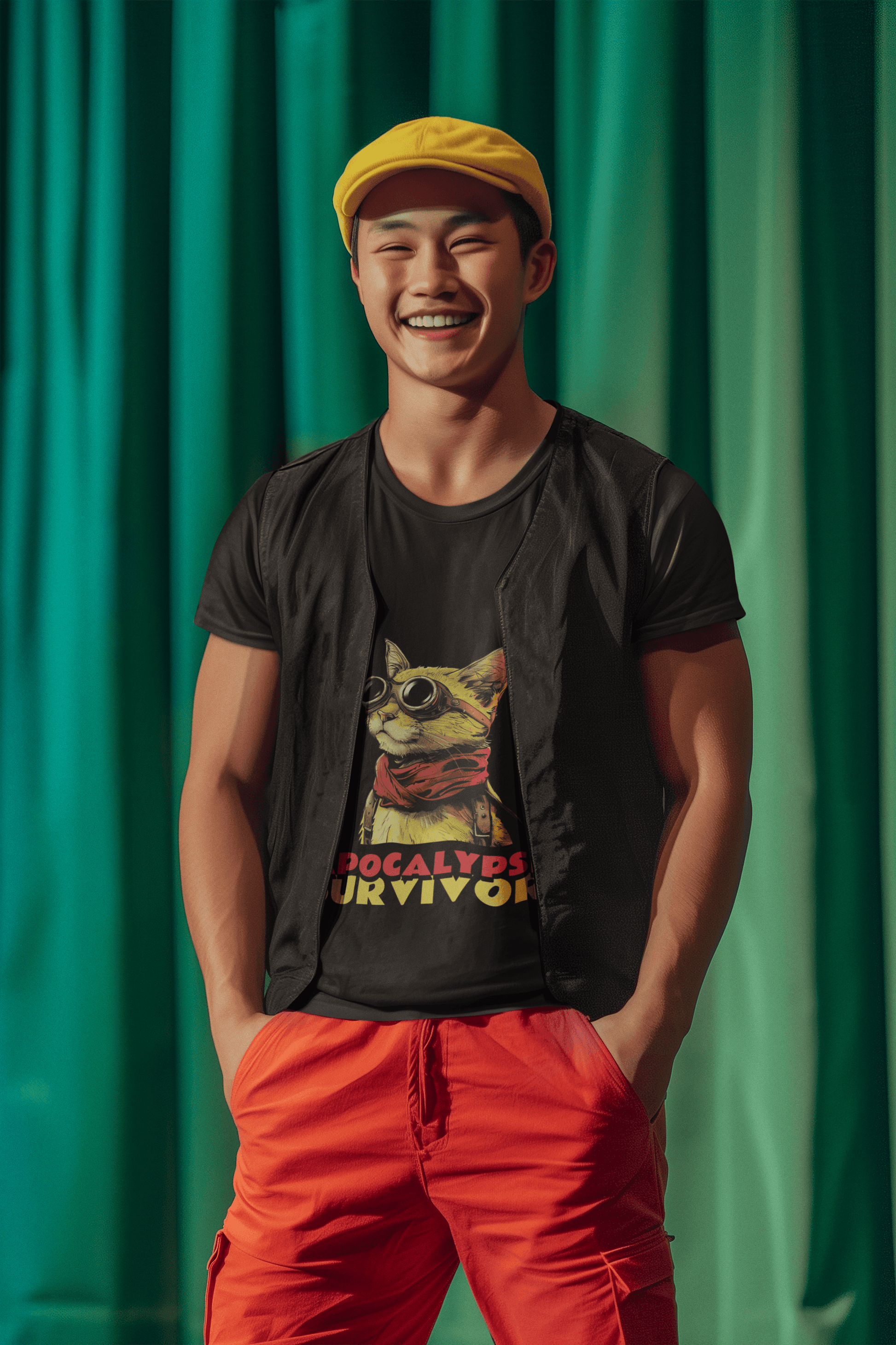 Apocalypse Survivor Male Round Neck Half Sleeve T-shirt - Lyssian