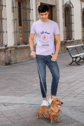 Cedar High Male Round Neck Half Sleeve T-shirt - Lyssian