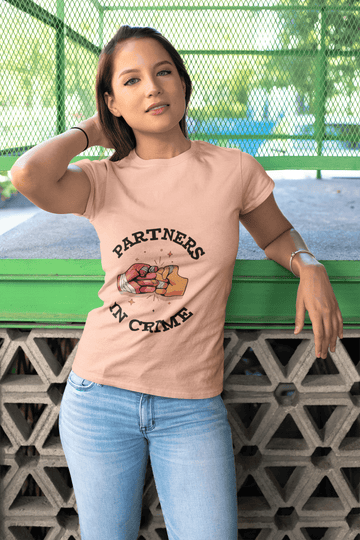 Crime Partners Women's Round Neck Half Sleeve T-Shirt