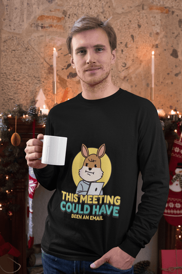 Meeting Men's Round Neck Full Sleeve T-shirt