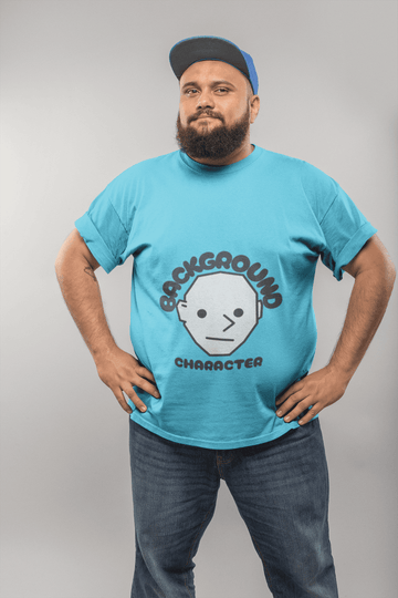 Men's Plus Size Background Design T-Shirt
