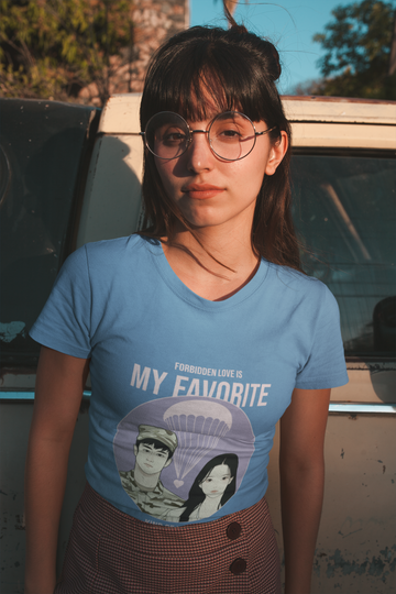 Forbidden Love Women's Round Neck Half Sleeve T-shirt