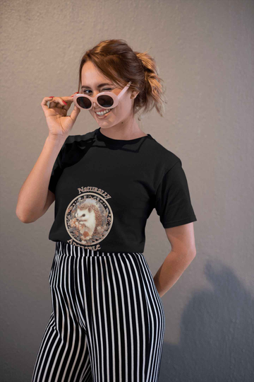 Cute Women's Round Neck Half-Sleeve T-Shirt