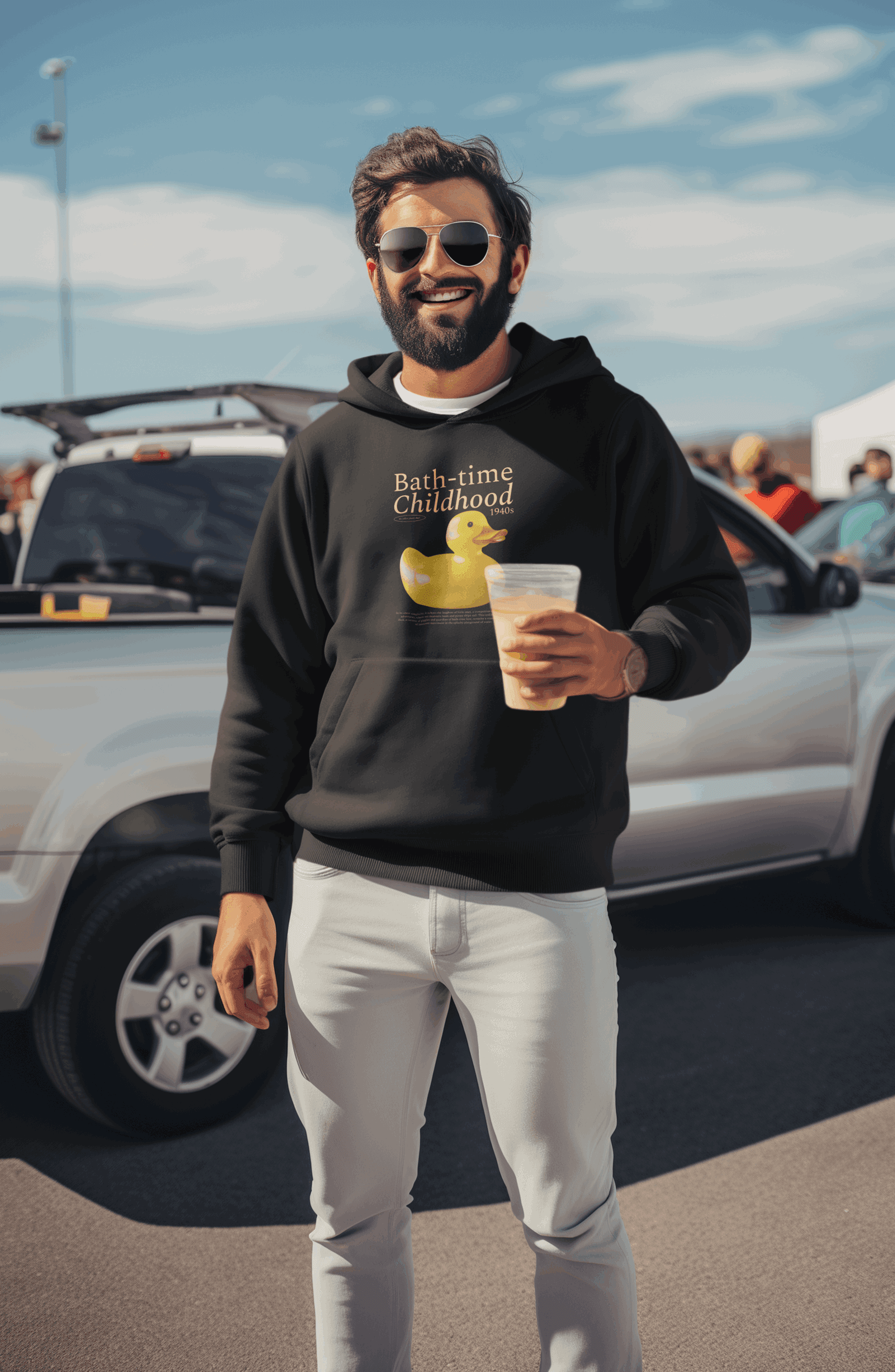 Bath-time Men's Hoodie - Lyssian