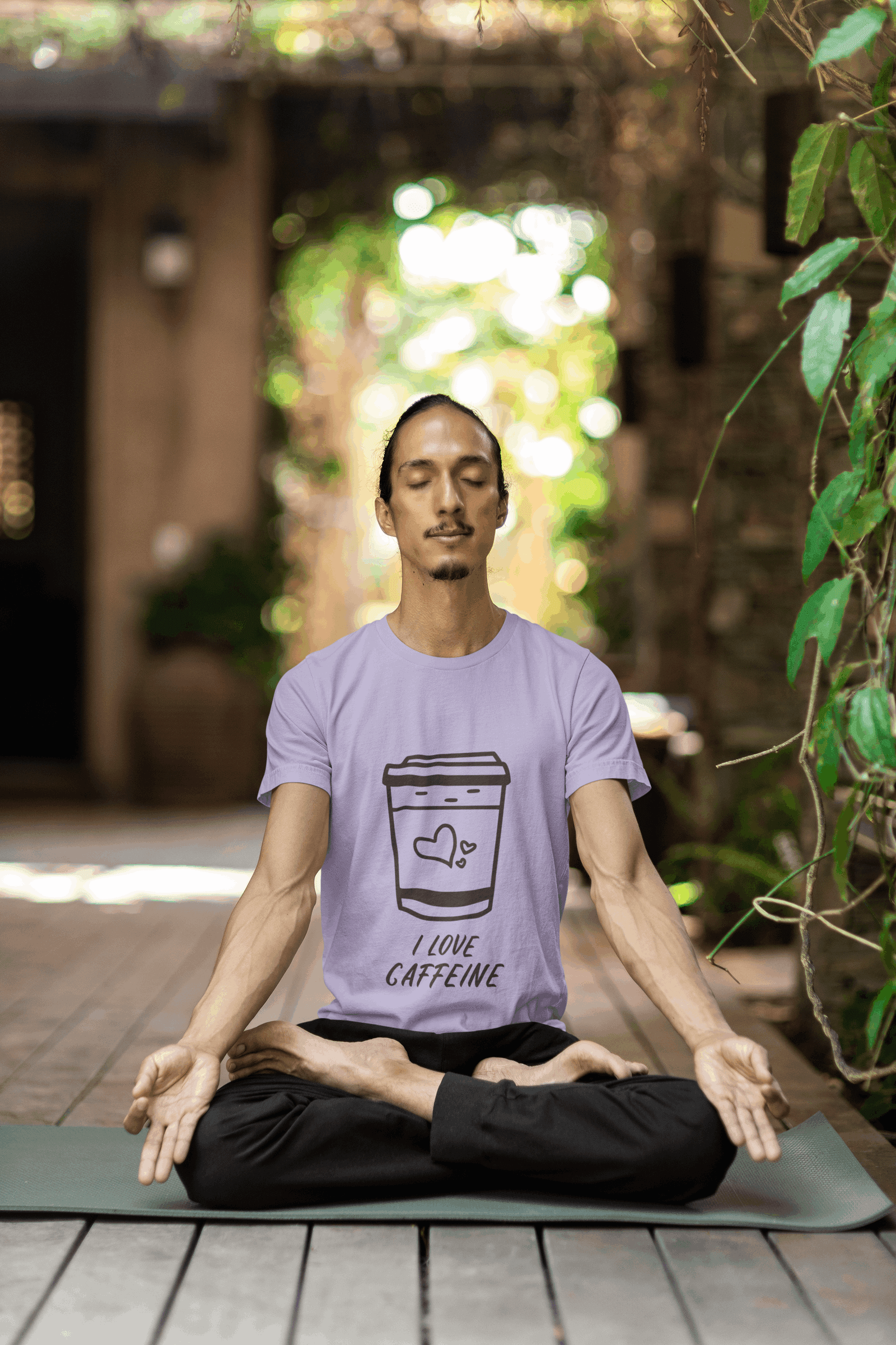 Caffeine Men's Round Neck Half Sleeve T-shirt - Lyssian