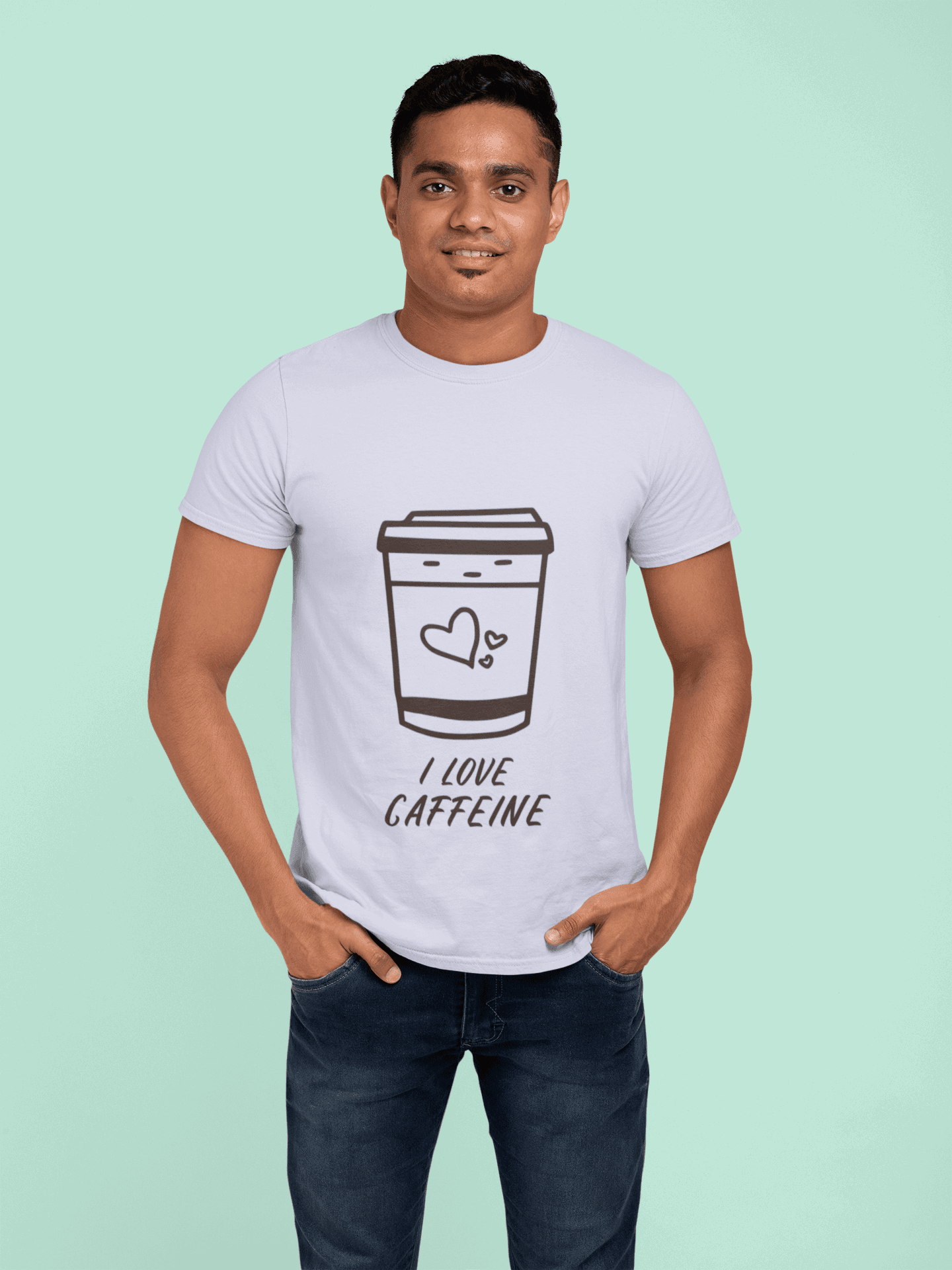 Caffeine Men's Round Neck Half Sleeve T-shirt - Lyssian