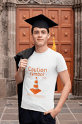 Caution Men's Round Neck Half Sleeve T-shirt - Lyssian