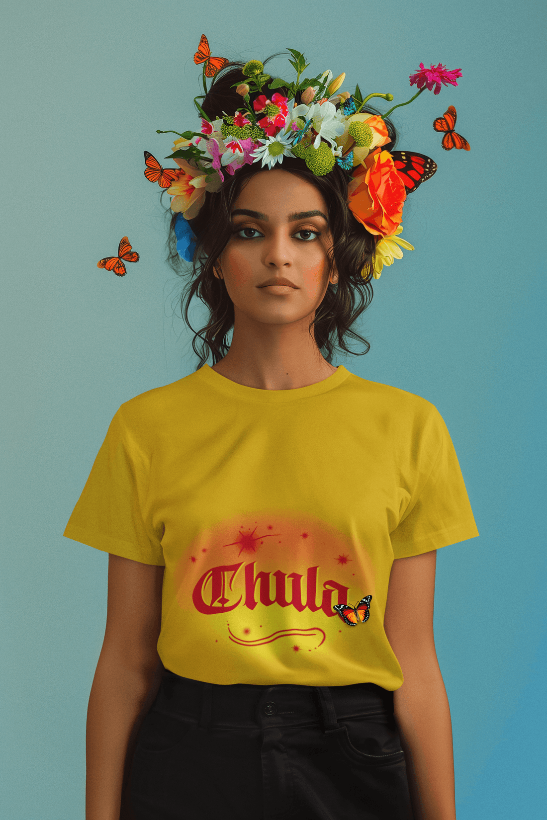 Chula's Women's Round Neck Half Sleeve T-shirt - Lyssian