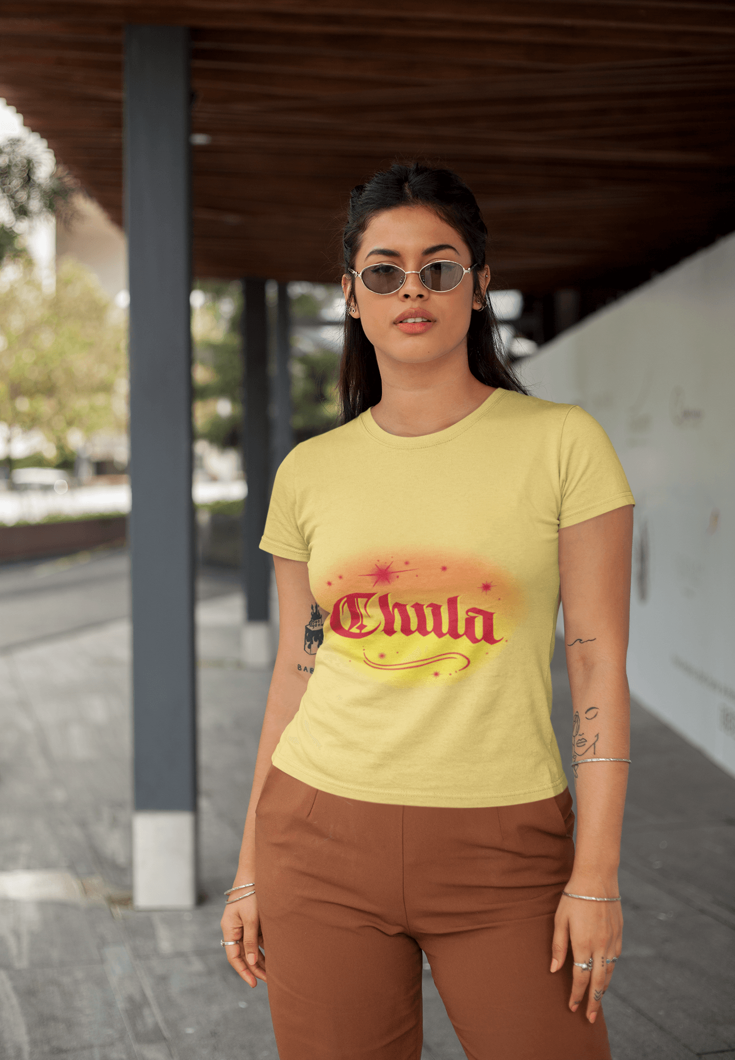 Chula's Women's Round Neck Half Sleeve T-shirt - Lyssian