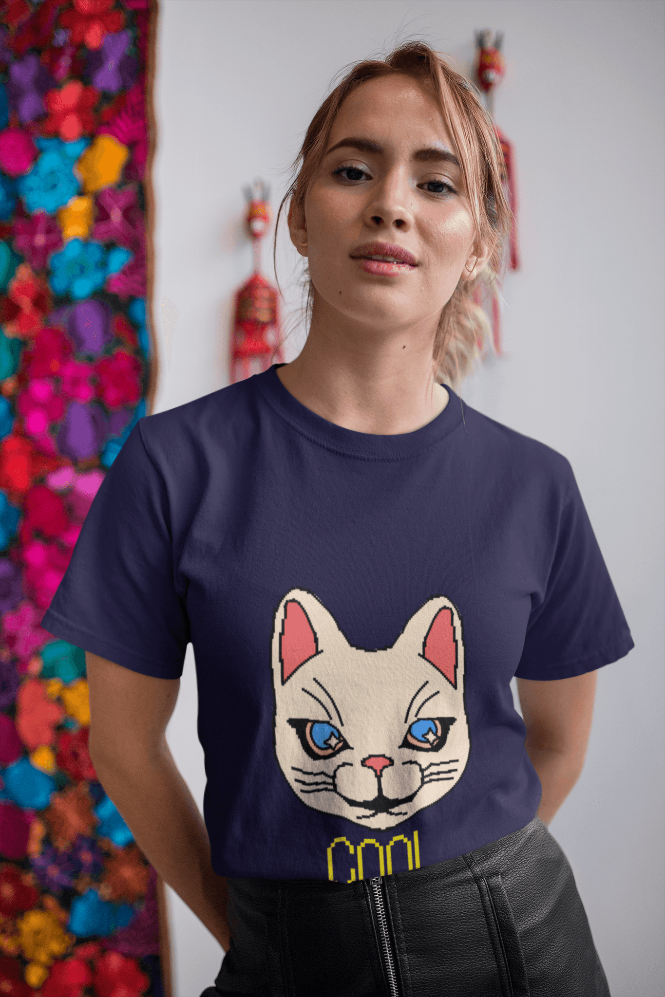 Cool Kitty Women's Round Neck Half Sleeve T-shirt - Lyssian