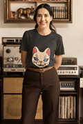 Cool Kitty Women's Round Neck Half Sleeve T-shirt - Lyssian