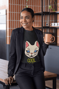 Cool Kitty Women's Round Neck Half Sleeve T-shirt - Lyssian