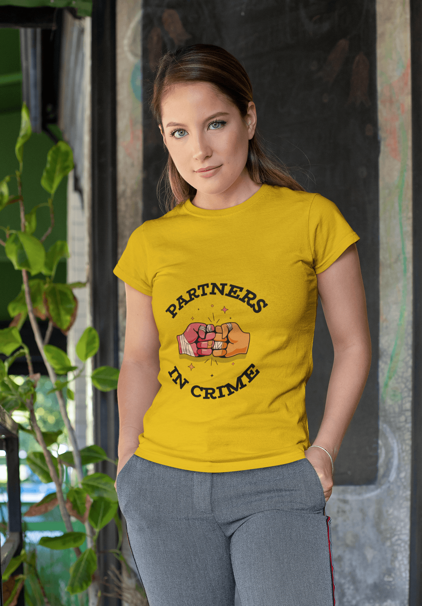 Crime Partners Women's Round Neck Half Sleeve T-shirt - Lyssian