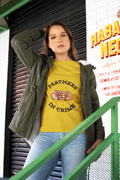 Crime Partners Women's Round Neck Half Sleeve T-shirt - Lyssian