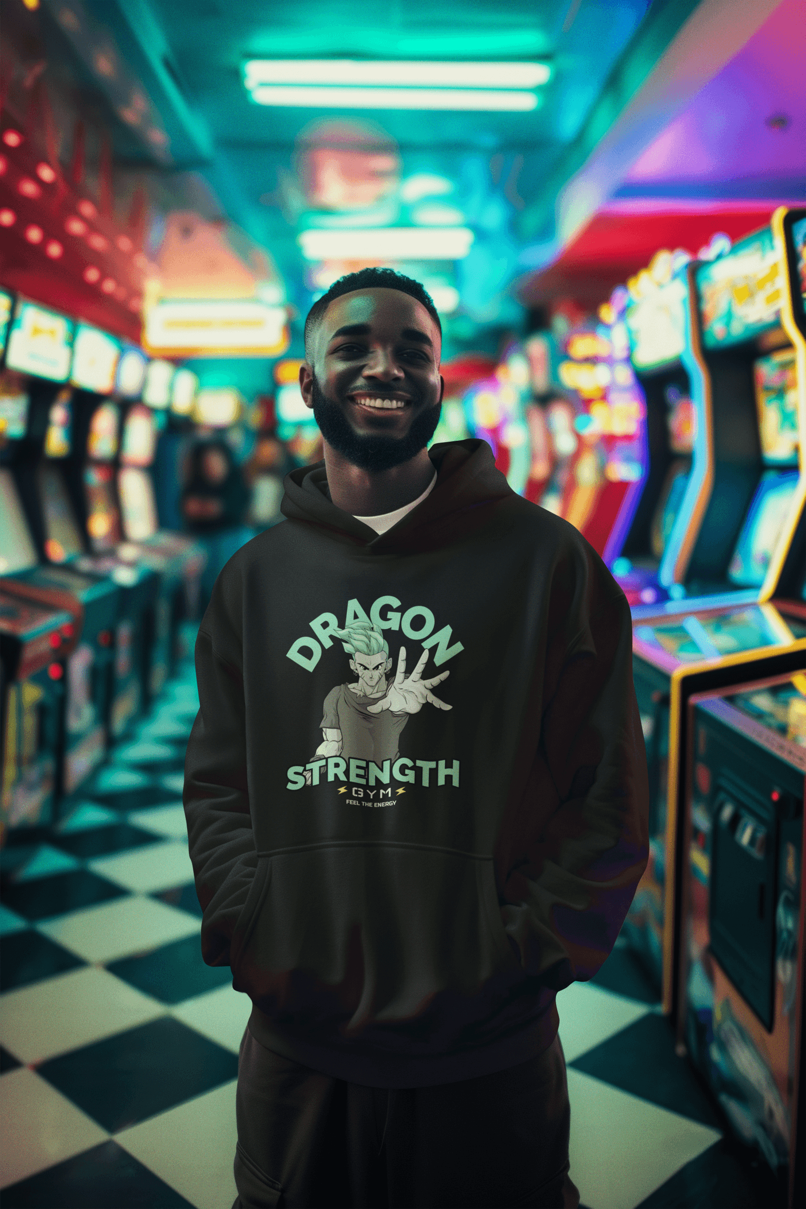 Dragon Strength Men's Hoodie - Lyssian