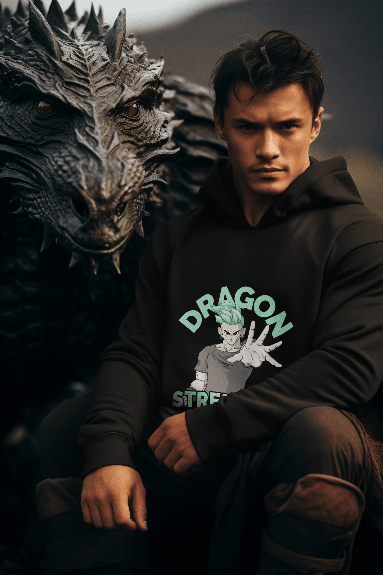 Dragon Strength Men's Hoodie - Lyssian
