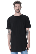 Men's Classic Artless Longline Curved T-Shirt - Lyssian