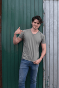 Men's Classic Artless V Neck T-Shirt