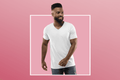 Men's Classic Artless V Neck T-Shirt