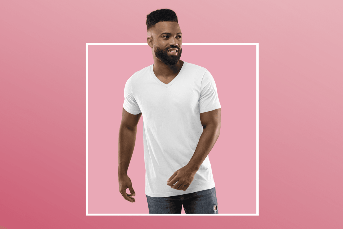 Men's Classic Artless V Neck T-Shirt