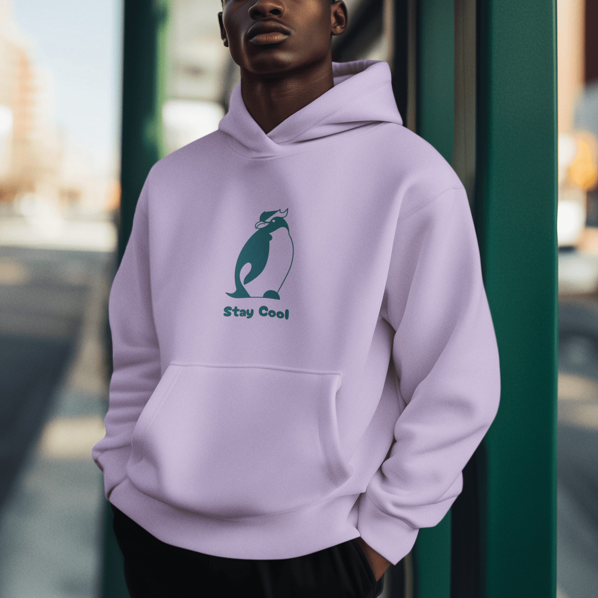 Cool Penguin Men's Hoodie - Lyssian