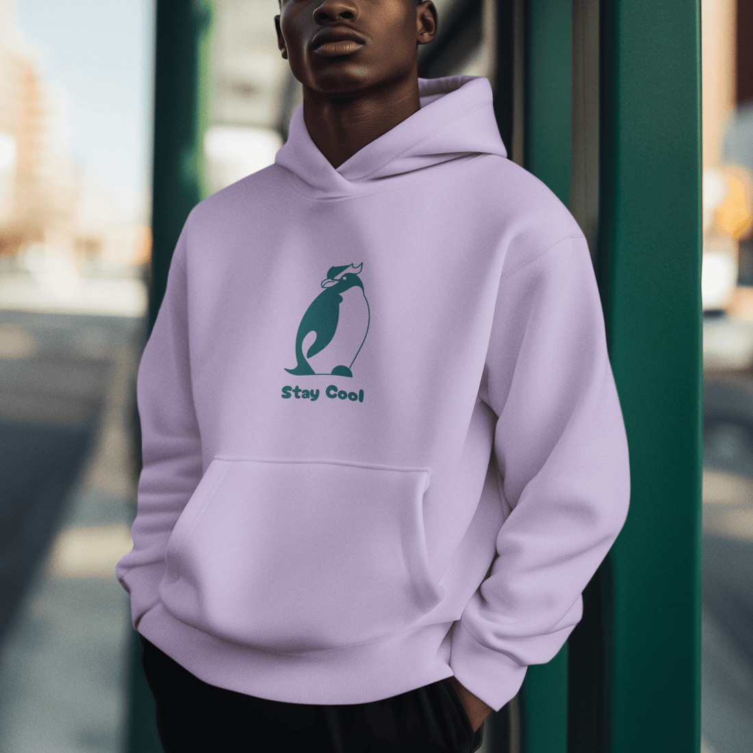 Cool Penguin Men's Hoodie - Lyssian