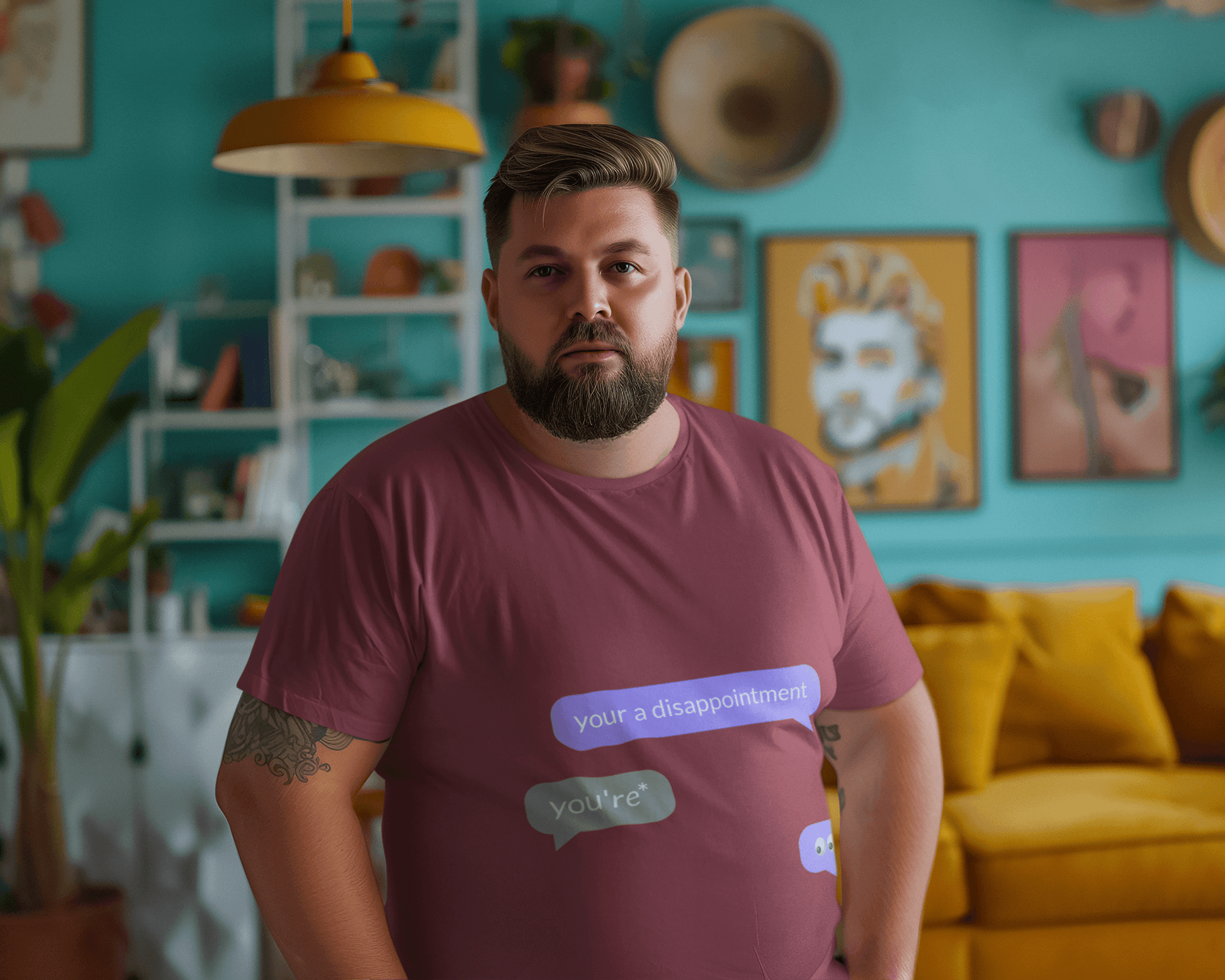 Disappointment Men's Plus Size T-shirt - Lyssian