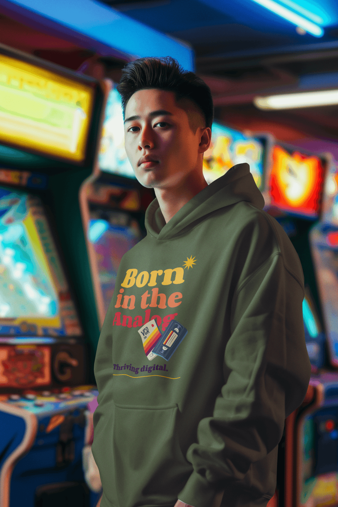 Born Analog Men's Hoodie - Lyssian