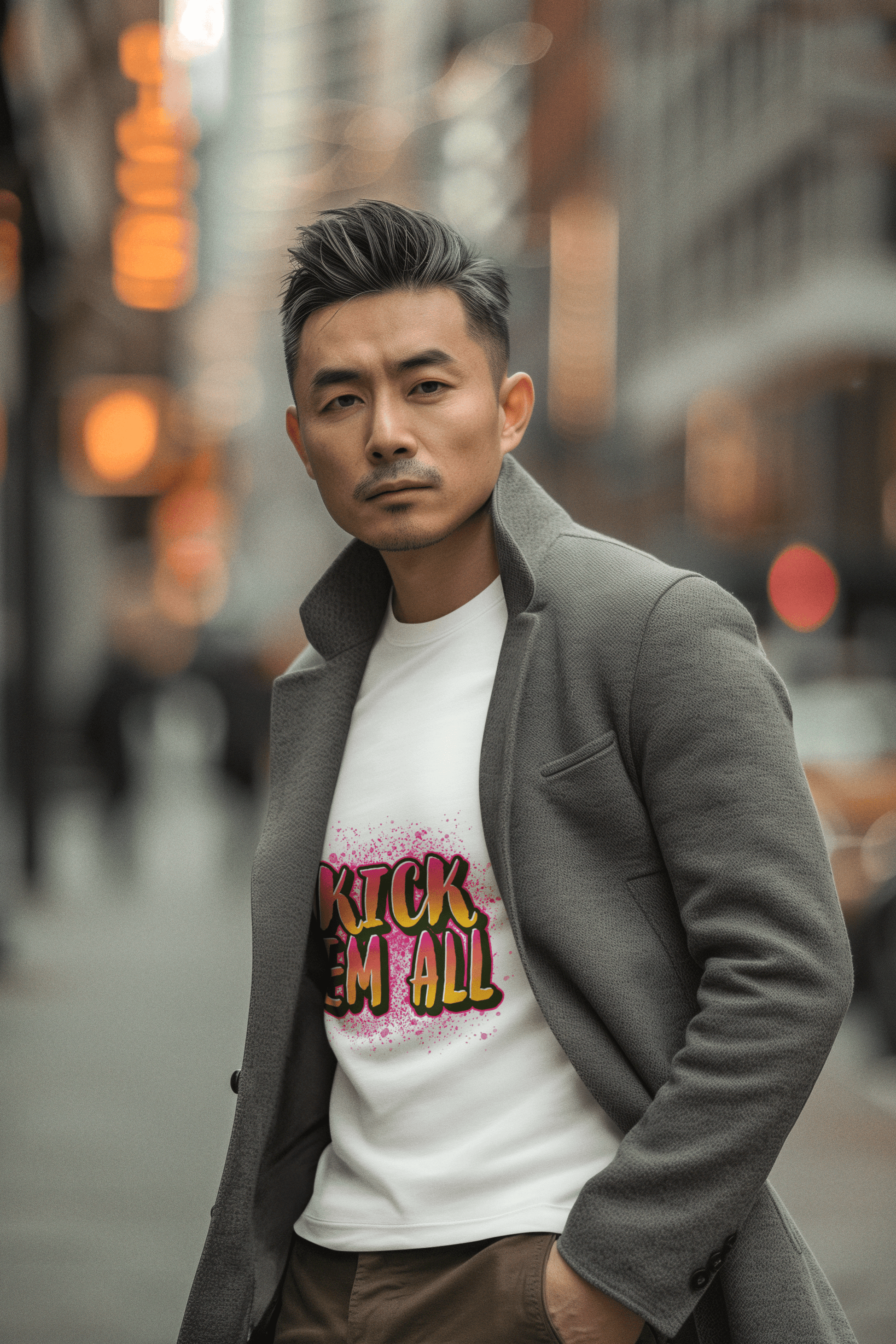 Kick EM' Men's Round Neck Full Sleeve T-shirt - Lyssian