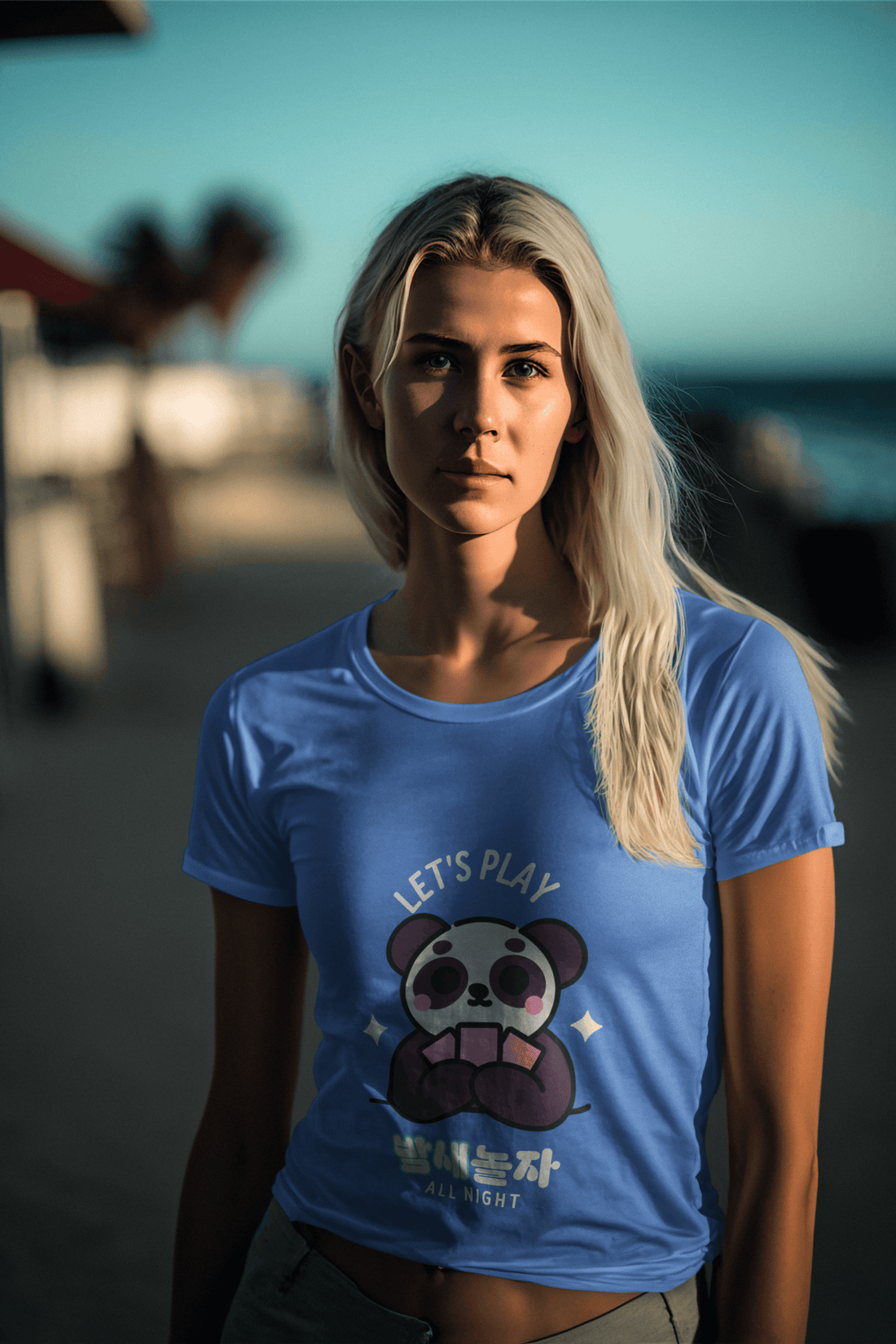 All Night Women's Round Neck Half Sleeve T-shirt - Lyssian