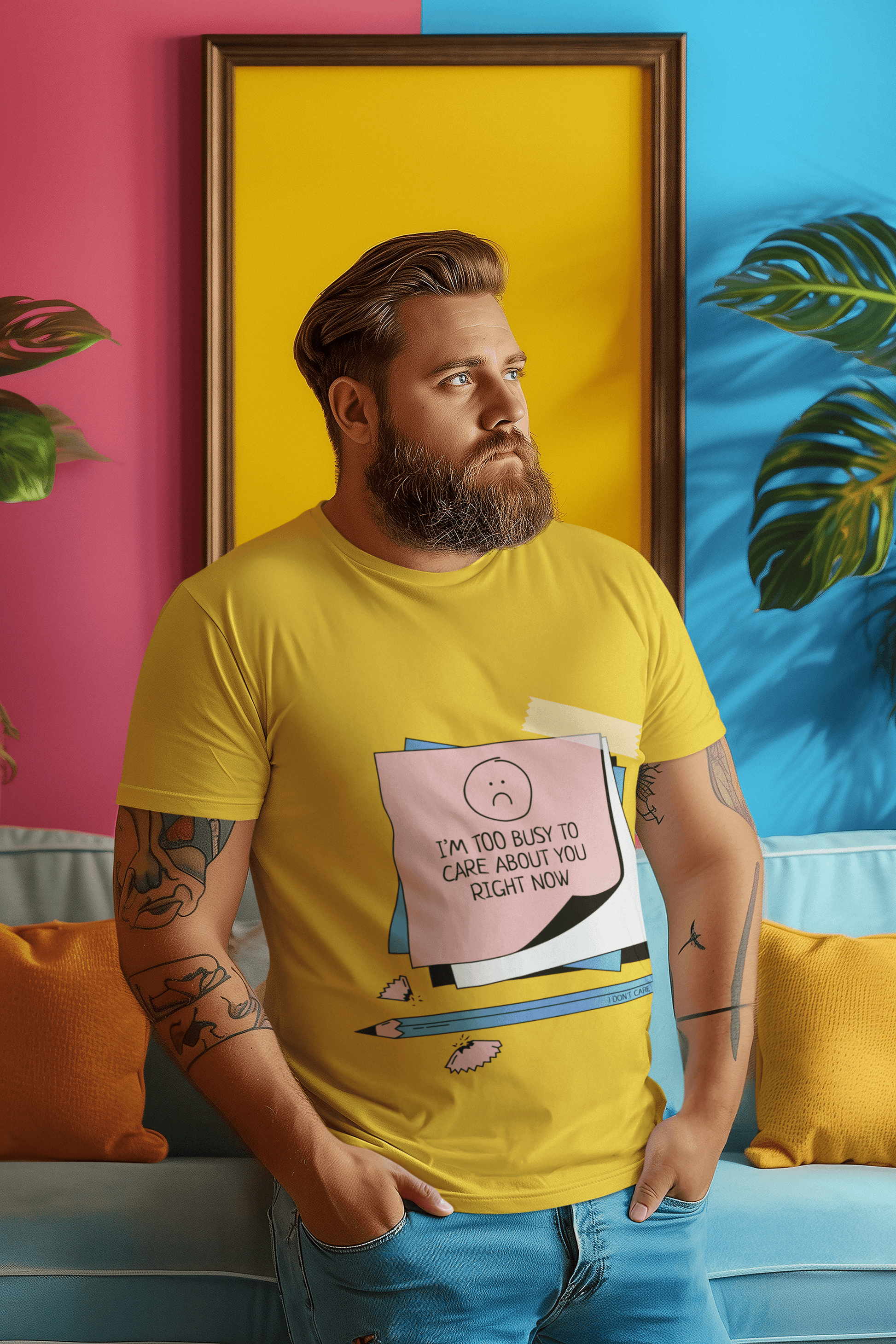 Busy Men's Plus Size T-shirt - Lyssian