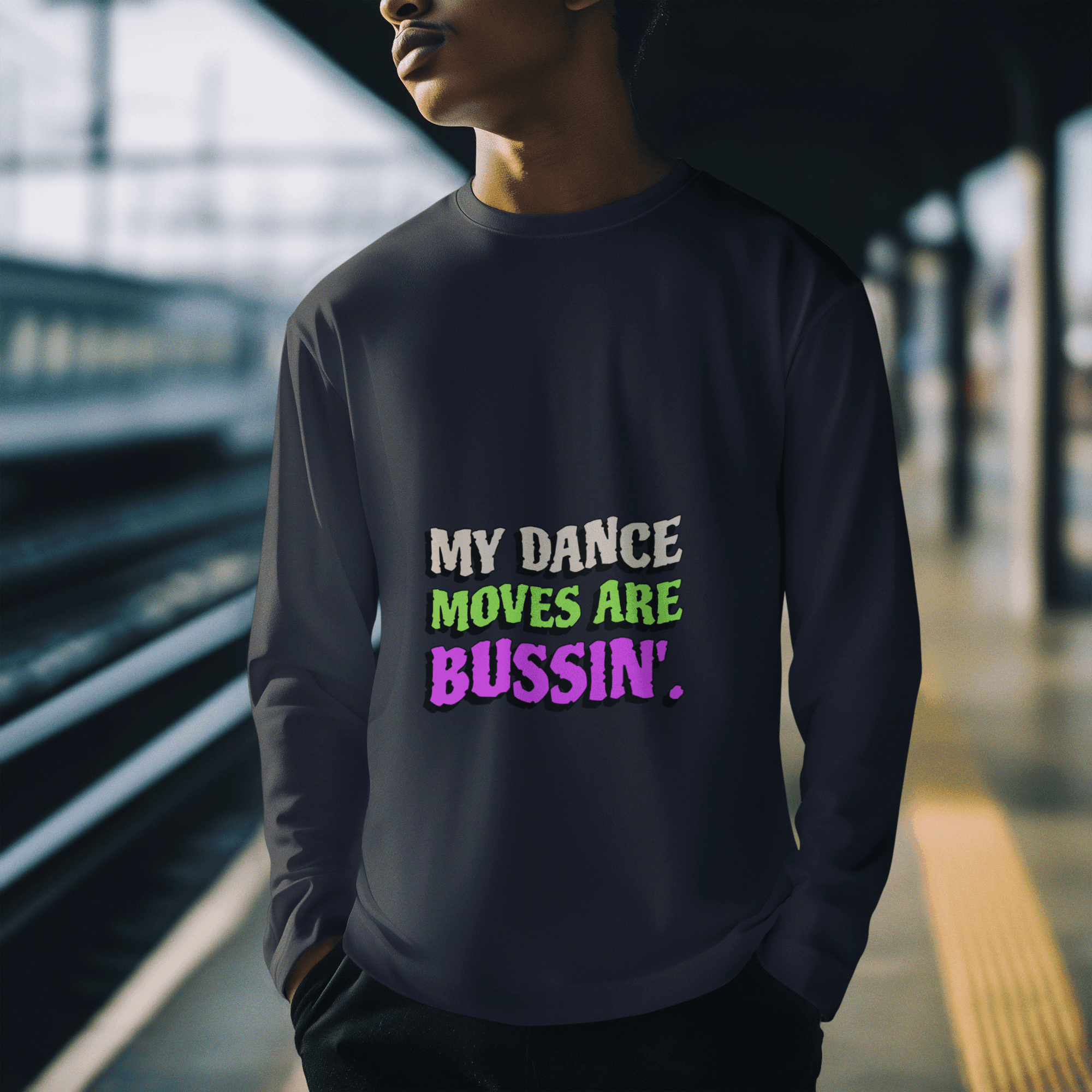 Dance Moves Men's Round Neck Full Sleeve T-shirt - Lyssian