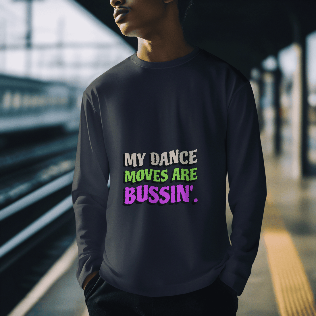 Dance Moves Men's Round Neck Full Sleeve T-shirt - Lyssian