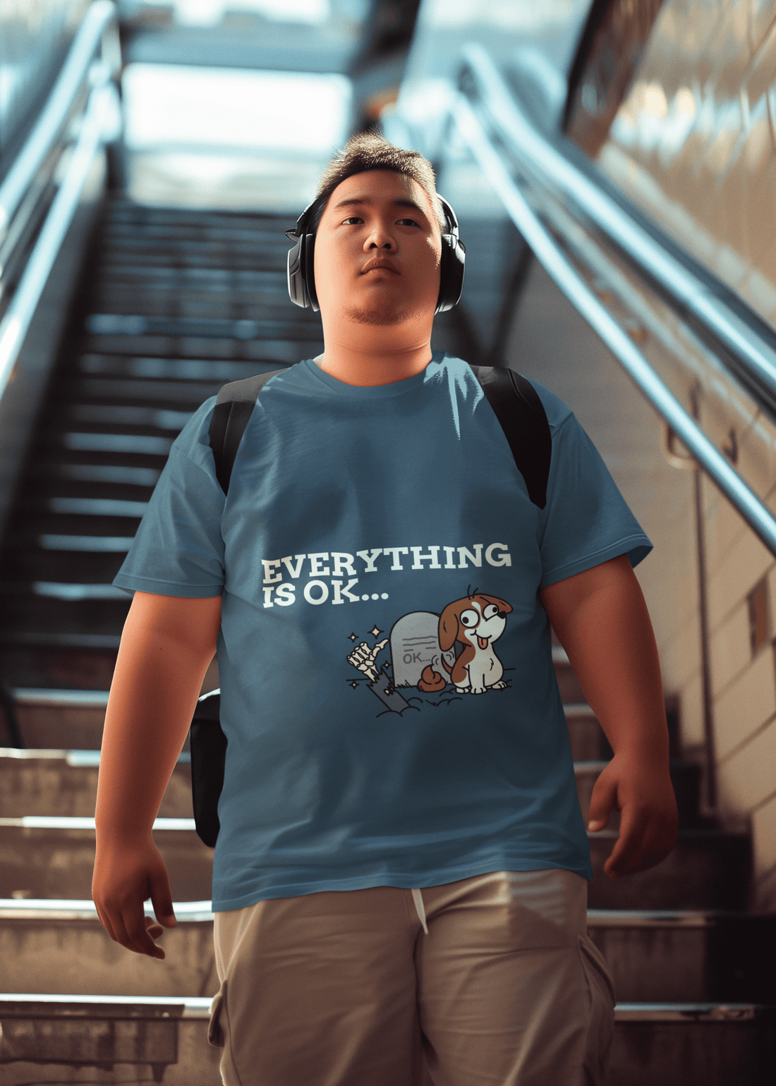 All Okay Men's Plus Size T-shirt - Lyssian