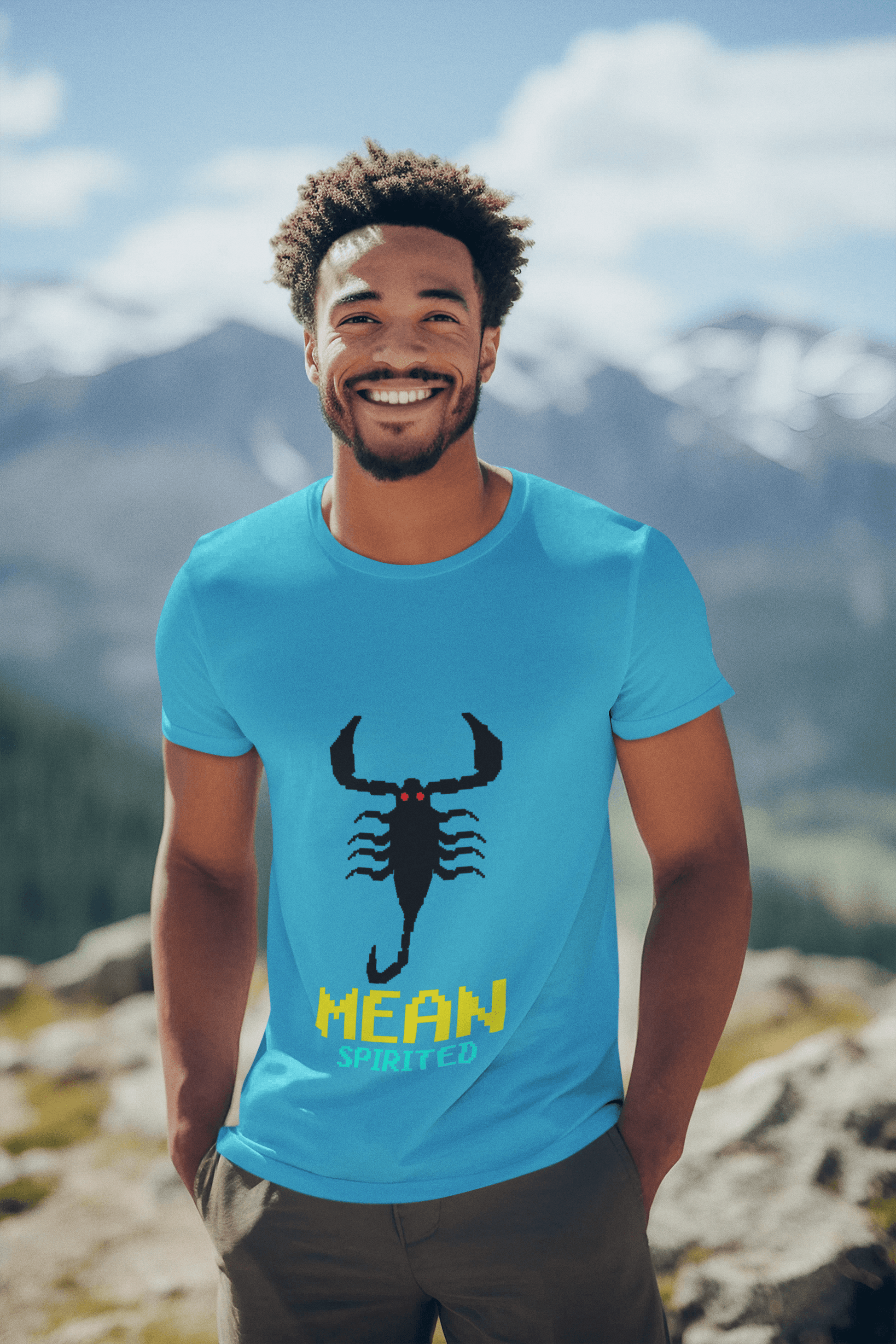 Mean Spirited Men's Round Neck Half Sleeve T-shirt - Lyssian