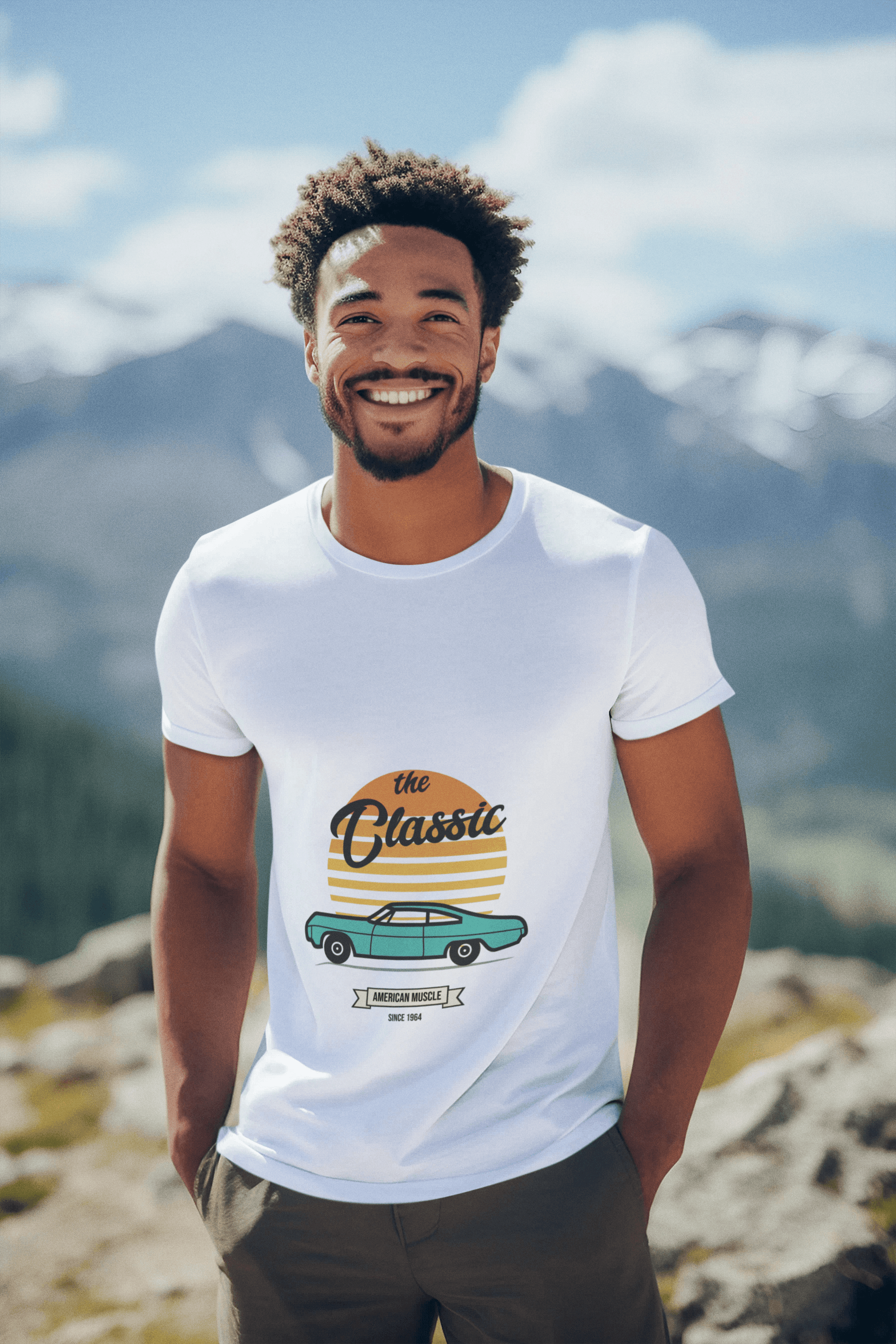 American Muscle Male Round Neck Half Sleeve T-shirt - Lyssian