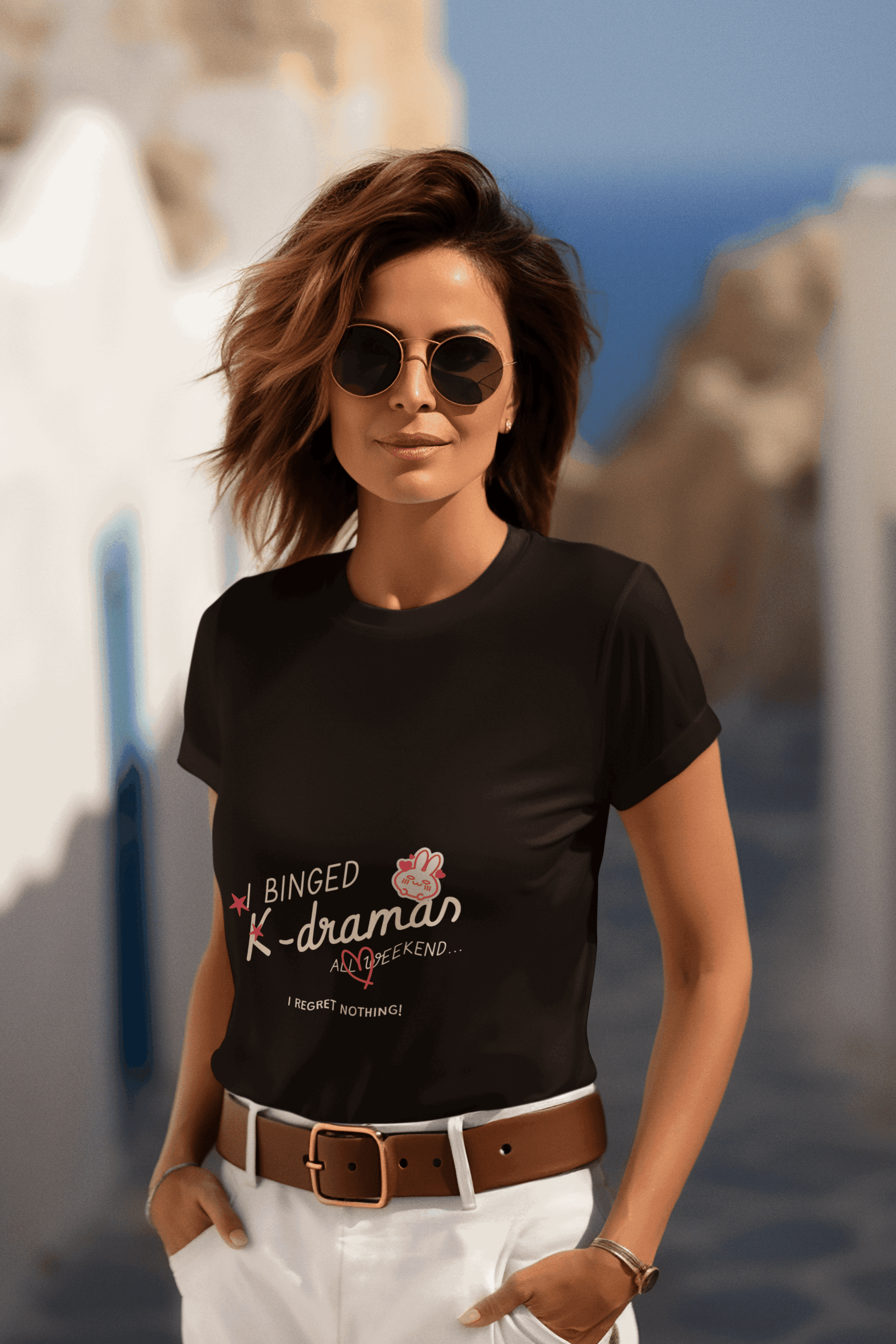 Binged Women's Round Neck Half Sleeve T-shirt - Lyssian