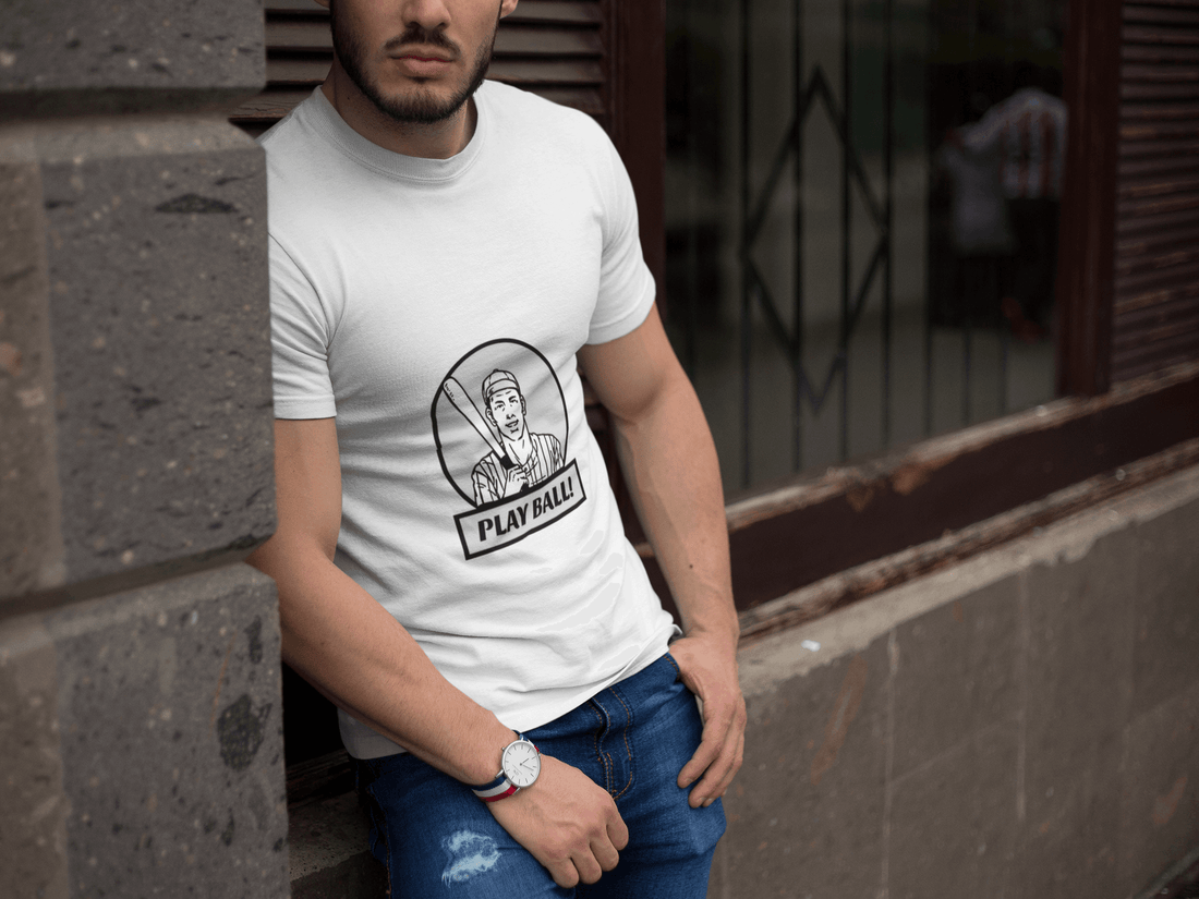 Ball Male Round Neck Half Sleeve T-shirt - Lyssian