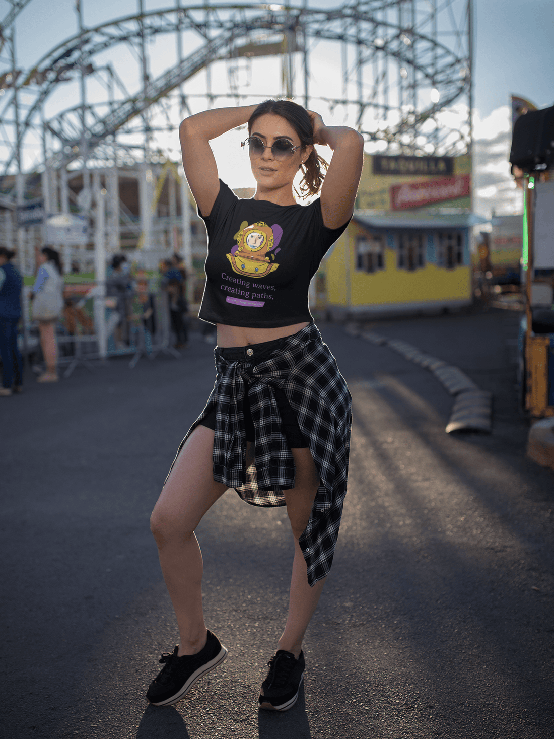 Creating Waves Women's Crop Top - Lyssian